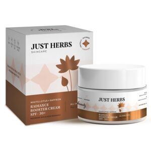 aviral Saffron + white lotus Radiance Booster Cream with SPF 30+ for Brighter Complexion | For Men & Women- 50g